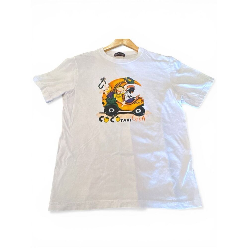 BLU CARIBE Vintage 90s Y2K Iconic Coco Taxi  Graphic Souvenir Havana Tee